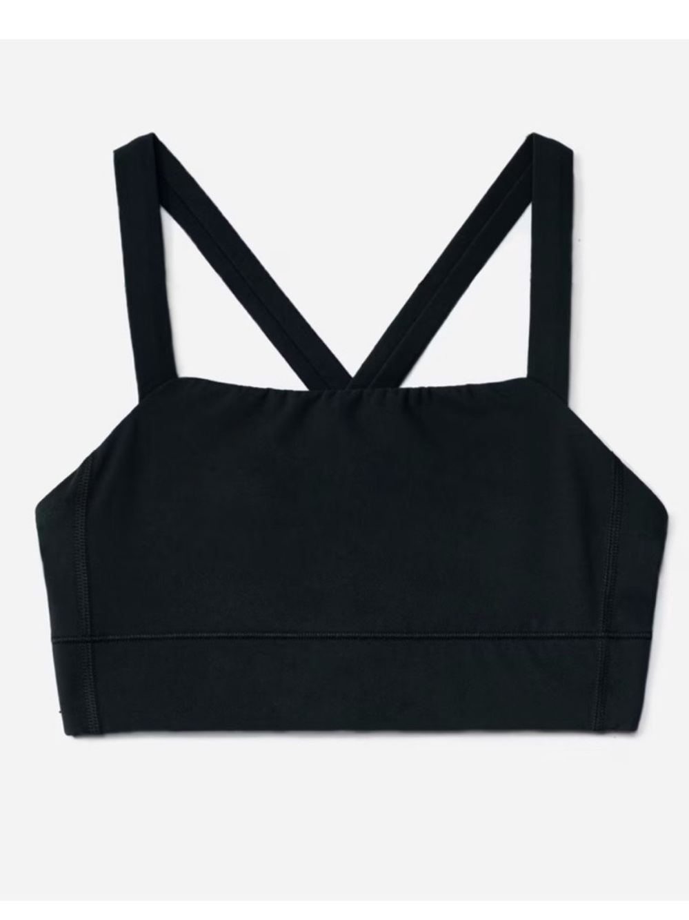 Everlane Perform Crop Black Bra Recycled Nylon size M